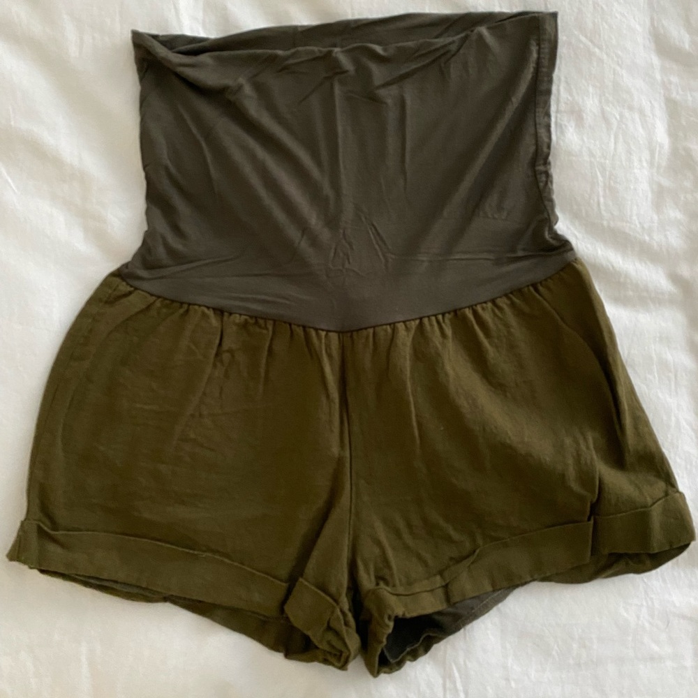 PinkBlush Maternity Linen Shorts Size S